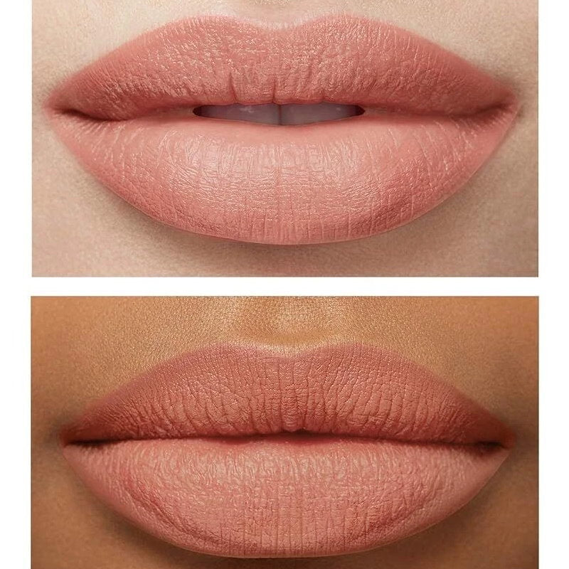 Close-up of lips with a soft pink lipstick shade on a neutral background - Makeup Warehouse Australia 