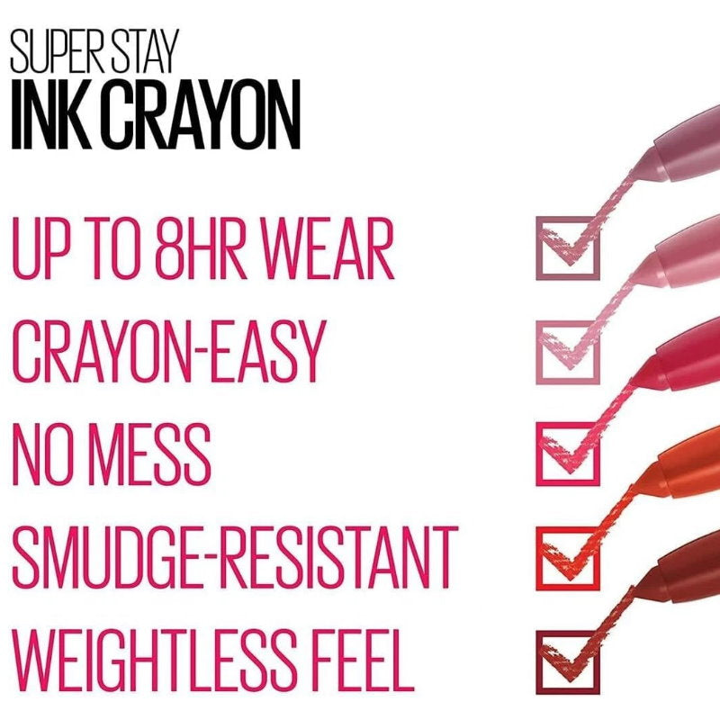 Maybelline Superstay Ink Crayon Lipstick 1.2g 95 Talk The Talk