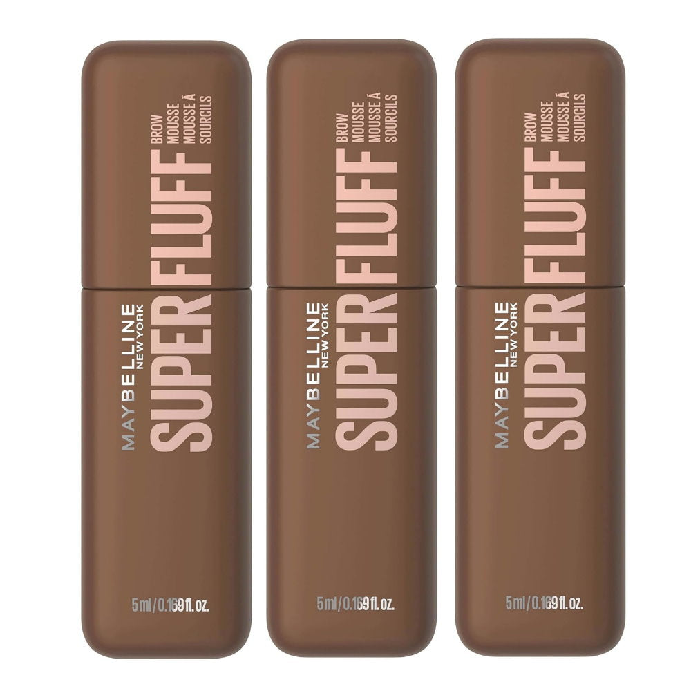 3x Maybelline Superfluff Brow Mousse 255 Soft Brown