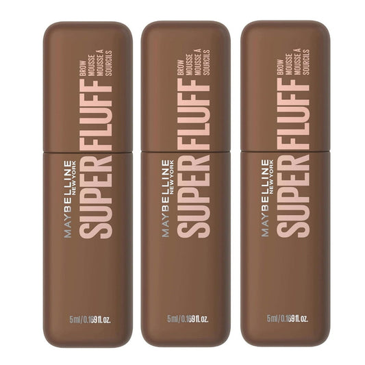 3x Maybelline Superfluff Brow Mousse 255 Soft Brown