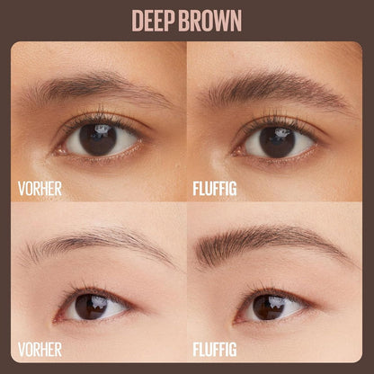 3x Maybelline Superfluff Brow Mousse 260 Deep Brown