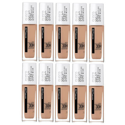 10x Maybelline Superstay 30 Hour Foundation 30ml 21 Nude Beige