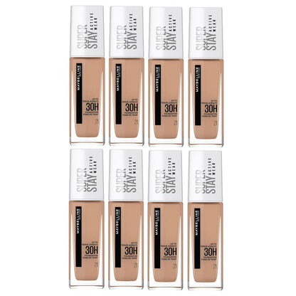 8x Maybelline Superstay 30 Hour Foundation 30ml 21 Nude Beige
