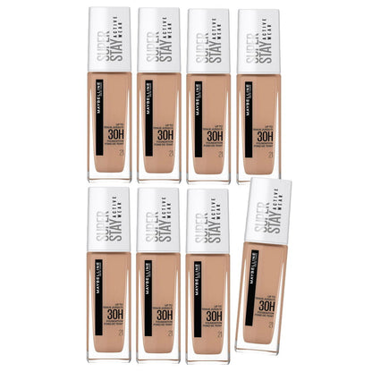 8x Maybelline Superstay 30 Hour Foundation 30ml 21 Nude Beige