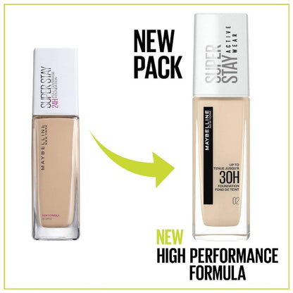 2x Maybelline Superstay 30 Hour Foundation 30ml 21 Nude Beige