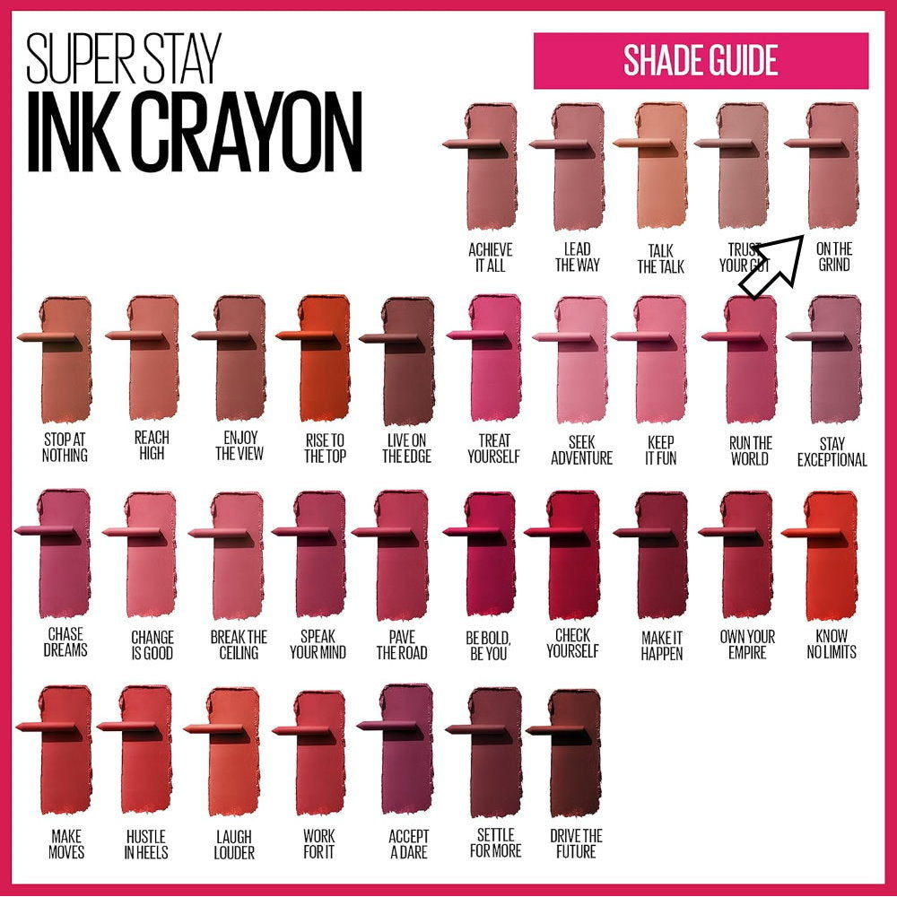 Maybelline Superstay Ink Crayon Lipstick 1.2g 105 On The Grind