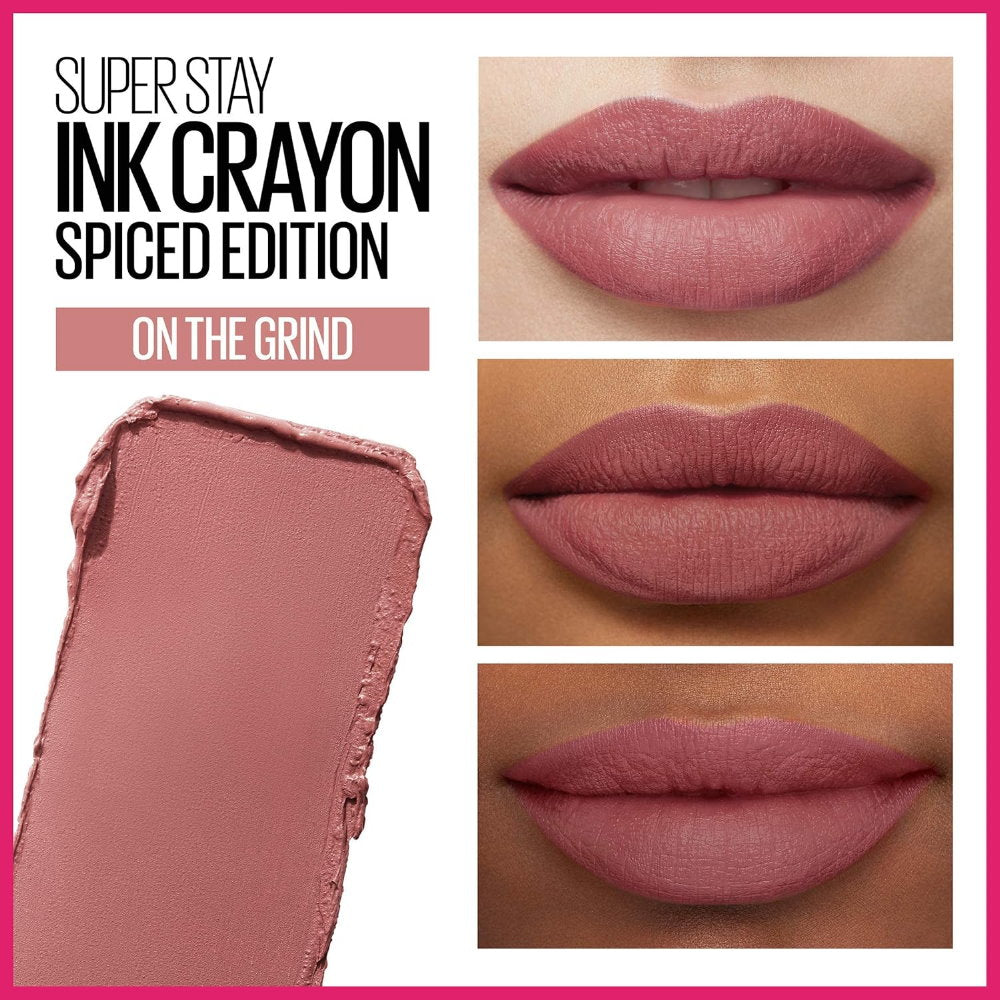 3x Maybelline Superstay Ink Crayon Lipstick 1.2g 105 On The Grind