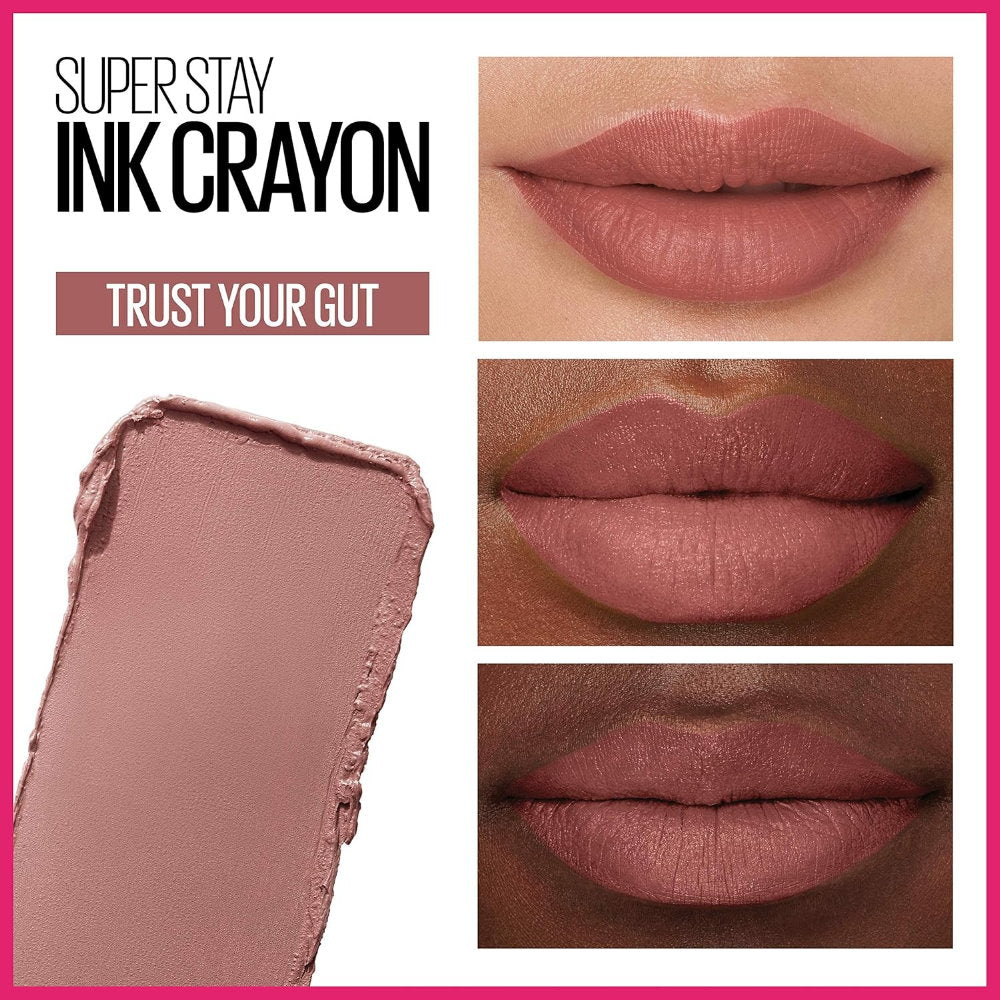 3x Maybelline Superstay Ink Crayon Lipstick 1.2g 10 Trust Your Gut