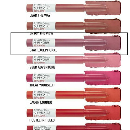 3x Maybelline Superstay Ink Crayon Lipstick 1.2g 25 Stay Exceptional