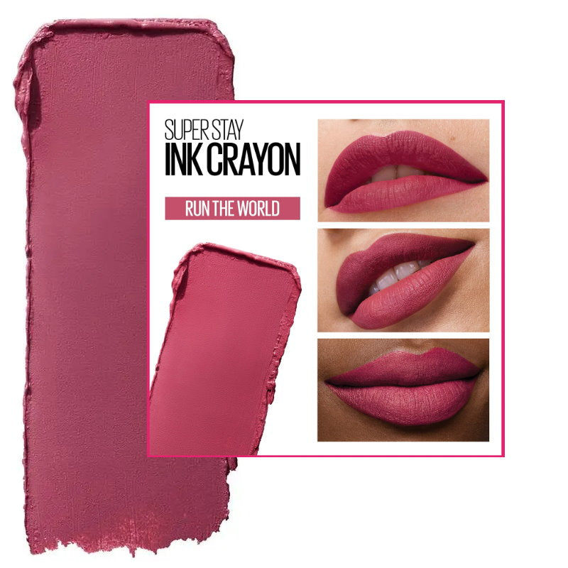 3x Maybelline Superstay Ink Crayon Lipstick 1.2g 80 Run The World