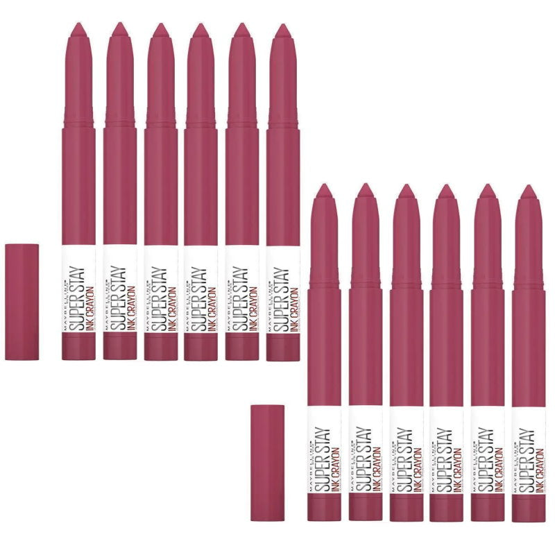 12x Maybelline Superstay Ink Crayon Lipstick 1.2g 80 Run The World