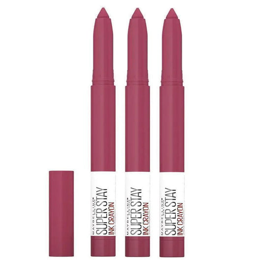 3x Maybelline Superstay Ink Crayon Lipstick 1.2g 80 Run The World