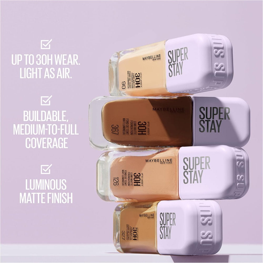 6x Maybelline Superstay Lumi Matte Foundation 35ml 126