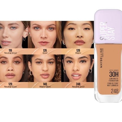 6x Maybelline Superstay Lumi Matte Foundation 35ml 248
