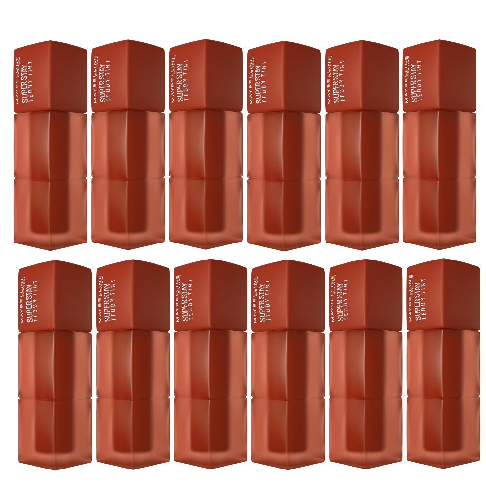 12x Maybelline Superstay Teddy Tint Lipstick 5ml 80 Keep it Cozy