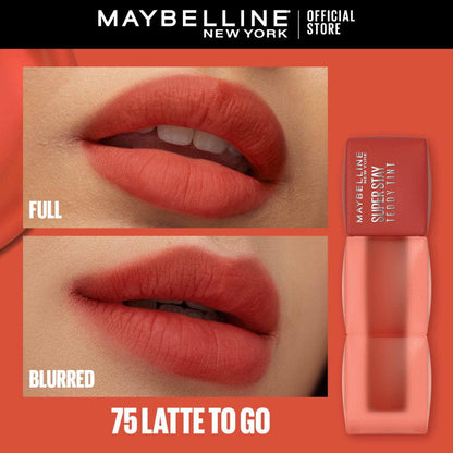 12x Maybelline Superstay Teddy Tint Lipstick 5ml 75 Latte To Go