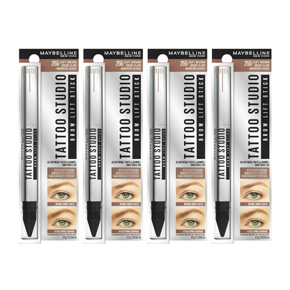 4x Maybelline Tattoo Brow Lift Stick Eyebrow Pen 255 Soft Brown (carded)