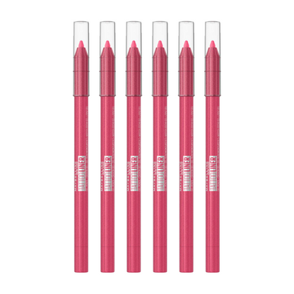 6x Maybelline Tattoo Gel Pencil Eyeliner 1.3g 813 Punchy Pink