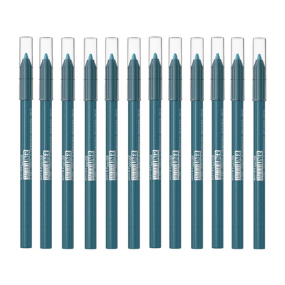 12x Maybelline Tattoo Gel Pencil Eyeliner 1.3g 814 Blue Disco