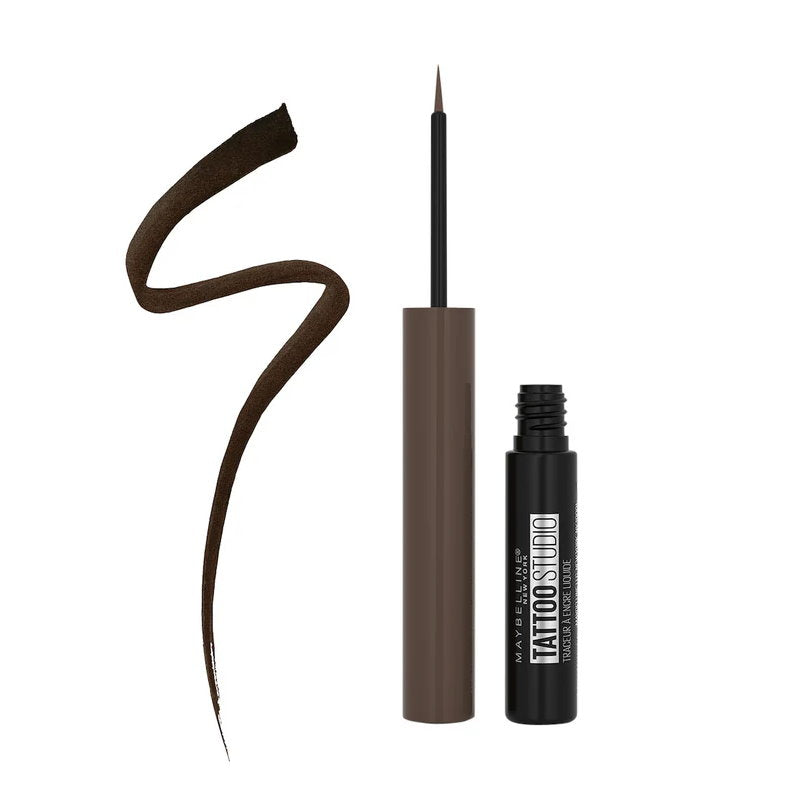 6x Maybelline Tattoo Studio Liquid Ink Eyeliner 002 Dark Henna Brown