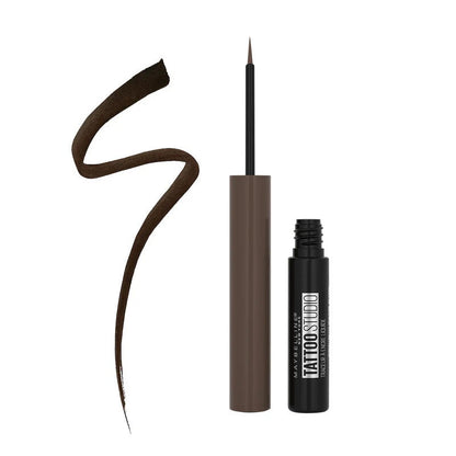 6x Maybelline Tattoo Studio Liquid Ink Eyeliner 002 Dark Henna Brown