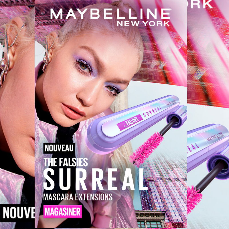 3pk Maybelline The Falsies Surreal Extensions Mascara - 01 Very Black Washable (carded)
