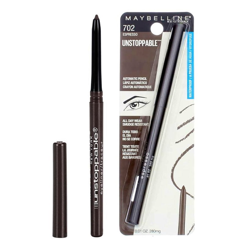 2x Maybelline Unstoppable Automatic Pencil Eyeliner 702 Espresso (Carded)