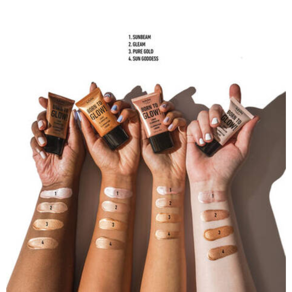6x NYX Born To Glow Liquid Illuminator 18ml Pure Gold