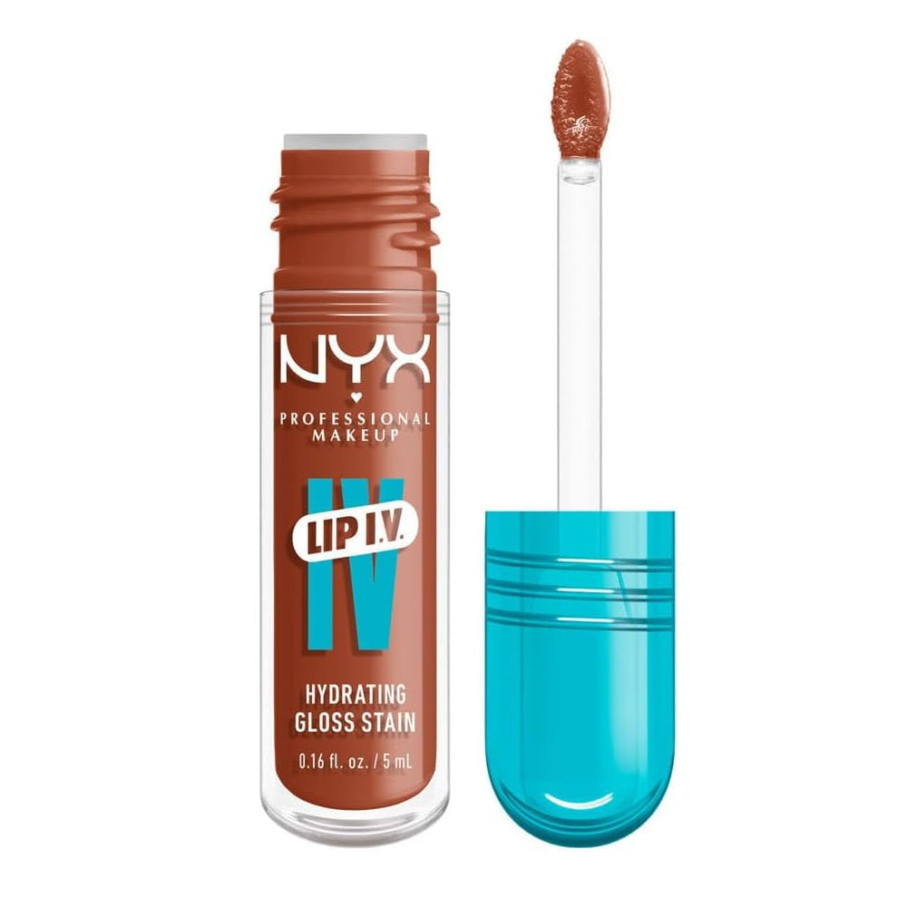 3x NNYX Lip IV Hydrating Lip Gloss Serum 5ml 01 Caramel Drip