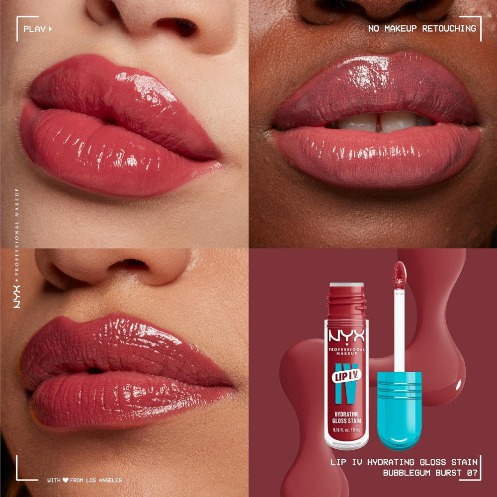 NYX Lip IV Hydrating Lip Gloss Serum 5ml 07 Bubblegum Burst