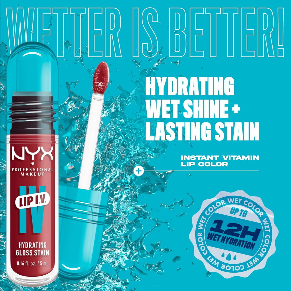 3x NYX Lip IV Hydrating Lip Gloss Serum 5ml 06 Blush Rush