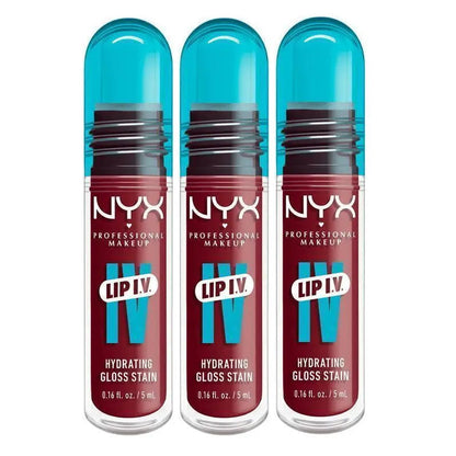 3x NYX Lip IV Hydrating Lip Gloss Serum 5ml 06 Blush Rush