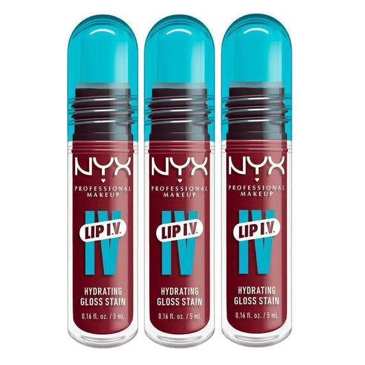3x NYX Lip IV Hydrating Lip Gloss Serum 5ml 06 Blush Rush