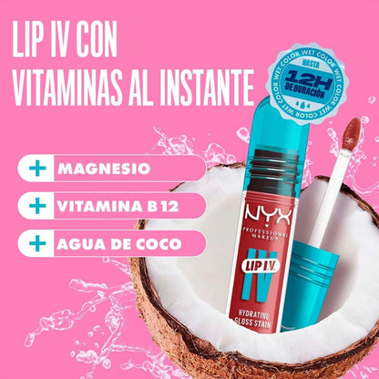 NYX Lip IV Hydrating Lip Gloss Serum 5ml 01 Caramel Drip