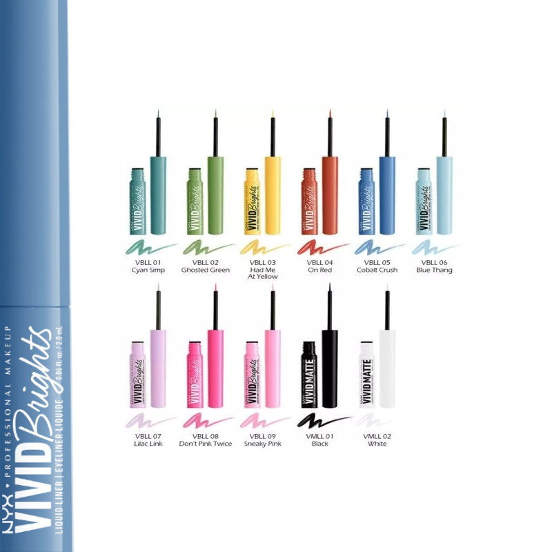 NYX Professional Makeup Vivid Bright Liquid Eye Liner 05 Cobalt Crush 2mL