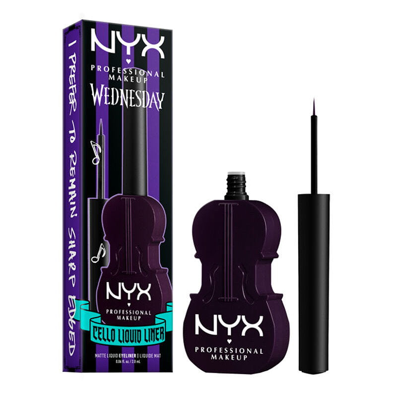 NYX Wednesday Cello Vivid Matte Purple Liquid Eyeliner Raven