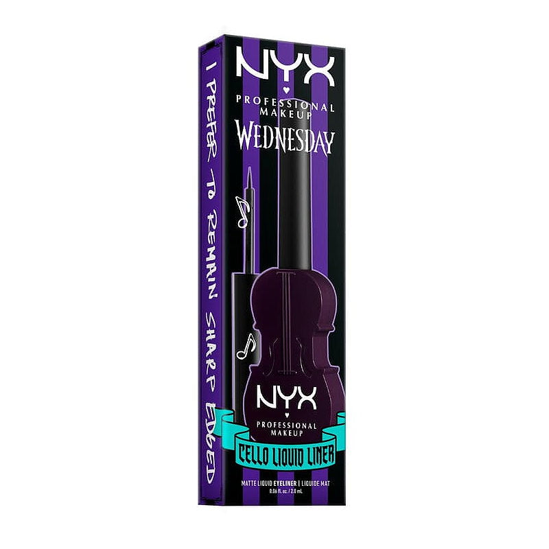 NYX Wednesday Cello Vivid Matte Purple Liquid Eyeliner Raven