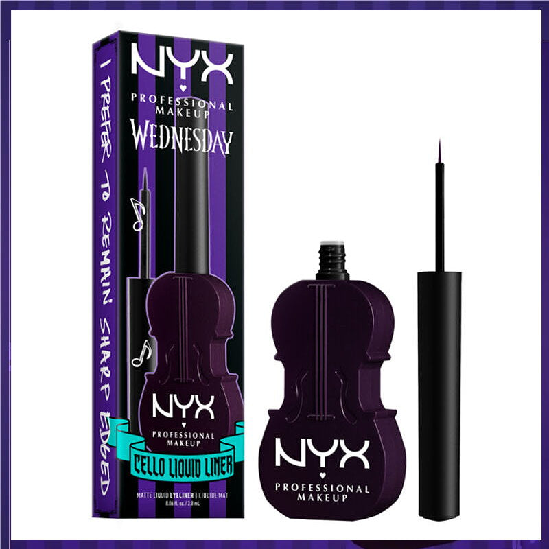 NYX Wednesday Cello Vivid Matte Purple Liquid Eyeliner Raven
