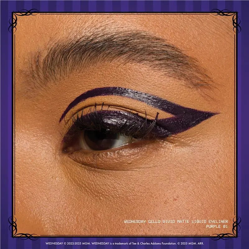 3x NYX Wednesday Cello Vivid Matte Purple Liquid Eyeliner Raven