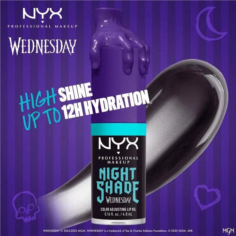 NYX Night Shade Wednesday Colour Adjusting Lip Oil 01 4.8ml