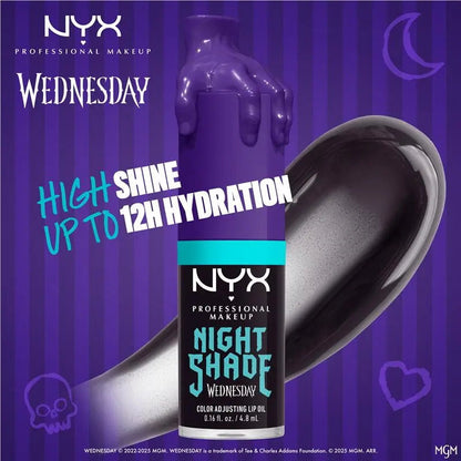 NYX Night Shade Wednesday Colour Adjusting Lip Oil 01 4.8ml