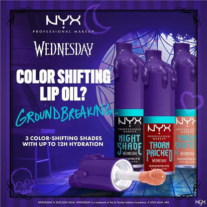 NYX Night Shade Wednesday Colour Adjusting Lip Oil 01 4.8ml