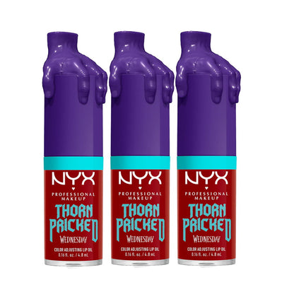 3x NYX Thorn Pricked Wednesday Colour Adjusting Lip Oil 02 4.8ml