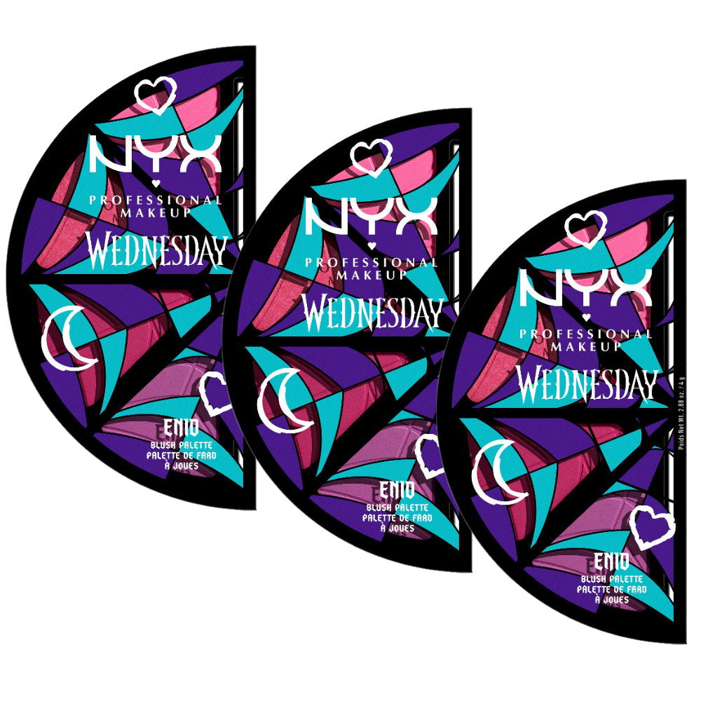 3x NYX Wednesday Stained Glass Blush Palette