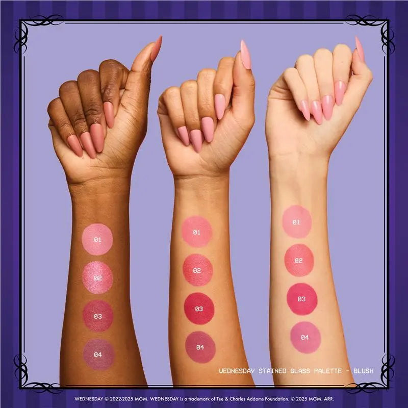 3x NYX Wednesday Stained Glass Blush Palette