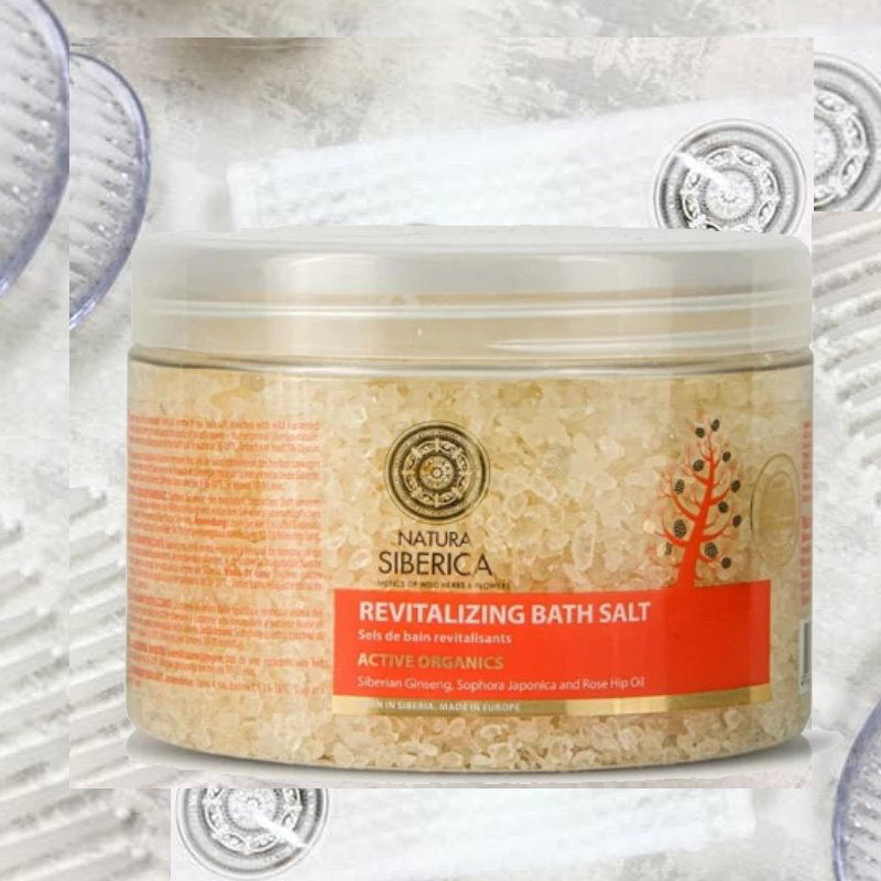 3x Siberica Natura Revitalizing Bath Salt Active Organics 600g