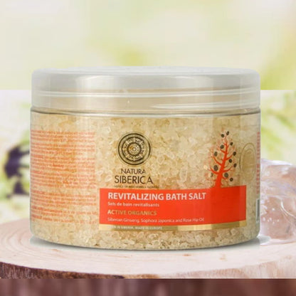 3x Siberica Natura Revitalizing Bath Salt Active Organics 600g