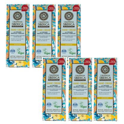 6x Siberica Oblepikha Hand Cream with Organic Oblepikha Hydrolate 75ml