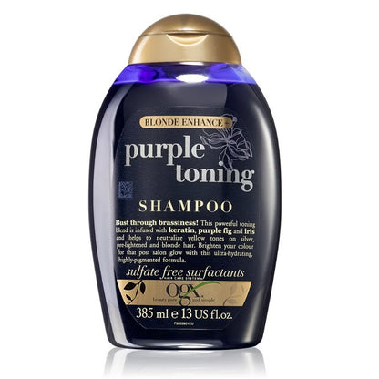 6x OGX Blonde Enhance Purple Toning Shampoo 385ml