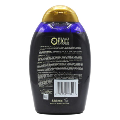 6x OGX Blonde Enhance Purple Toning Shampoo 385ml